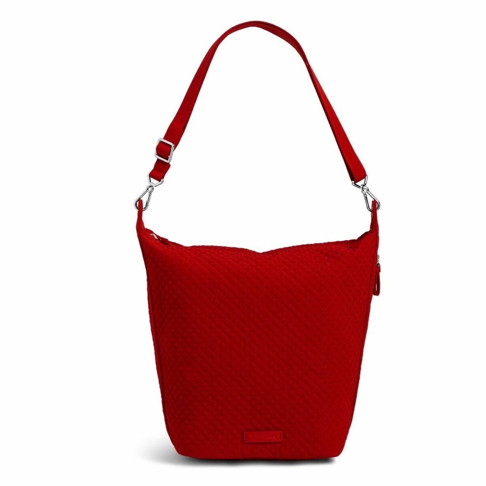 Vera Bradley Carson Hobo Microfiber Crossbody Bag in Cardinal Red